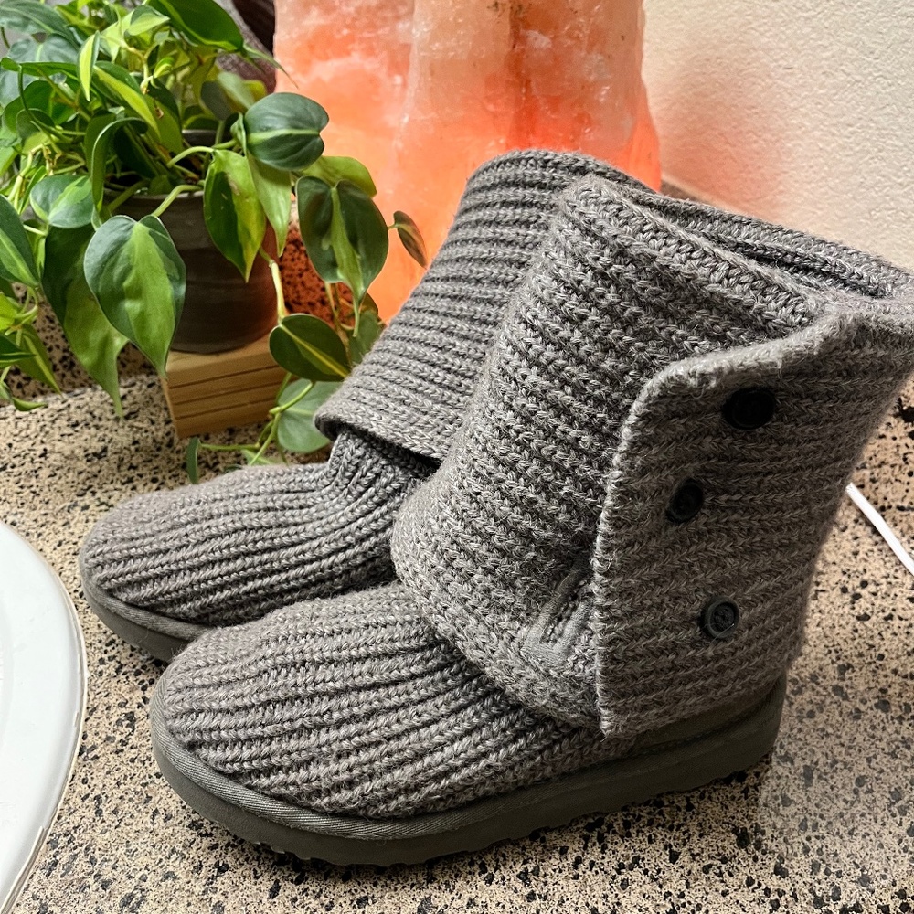 UGG Classic Cardy Button Detailed Knit Boots